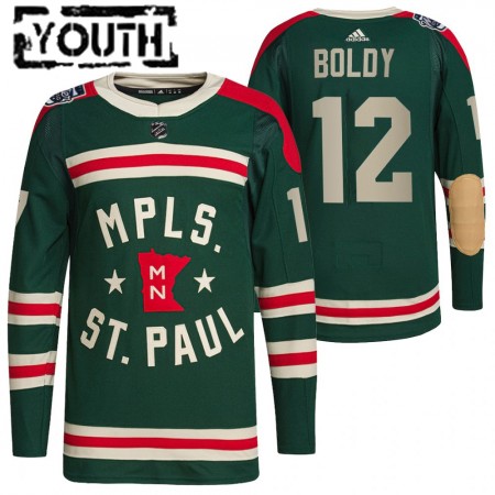Minnesota Wild Dresy Matt Boldy 12 2022 Winter Classic Authentic - Dětské